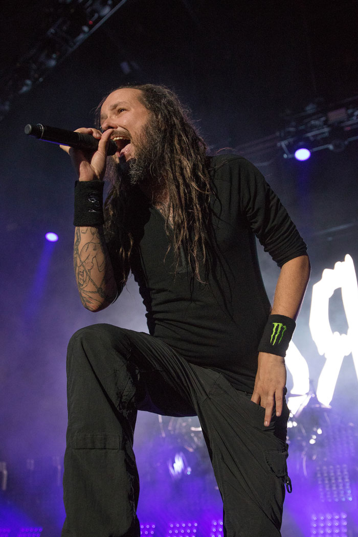 Korn performs with Rob Zombie in Denver at Fiddler's Green Ampitheatre, 2016