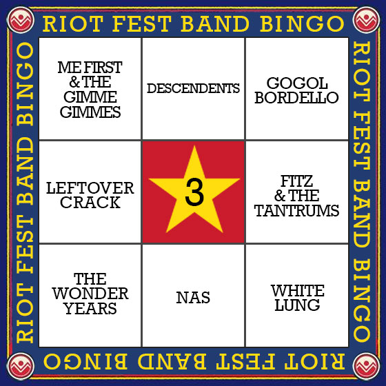 Riot Fest Denver 2016: Play Band Bingo to win tickets from Greeblehaus.com