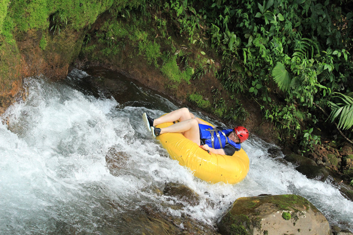 Costa Rica River Drift travel adventure near the Arenal volcano
