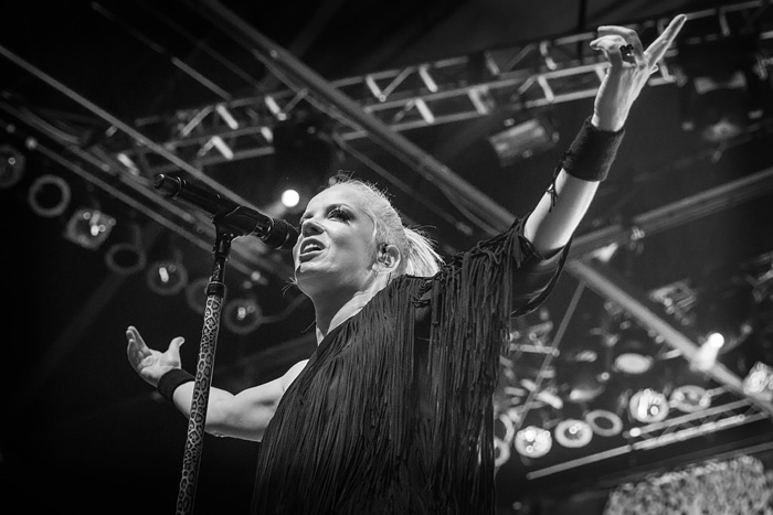 The band Garbage rocks out Denver's Fillmore Auditorium in 2016