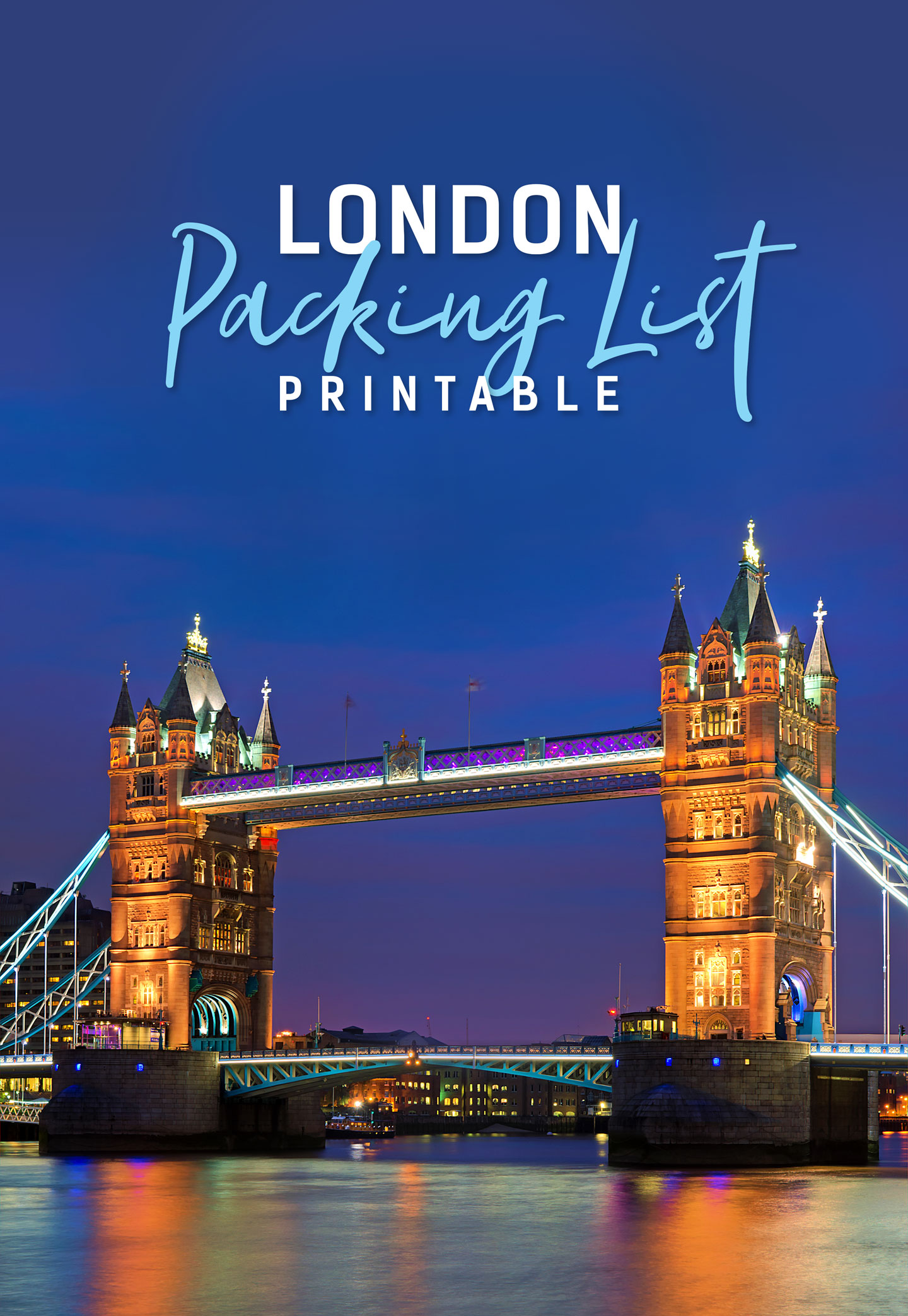 Complete London Packing List - What To Bring To London - Printable #Travel #London #England