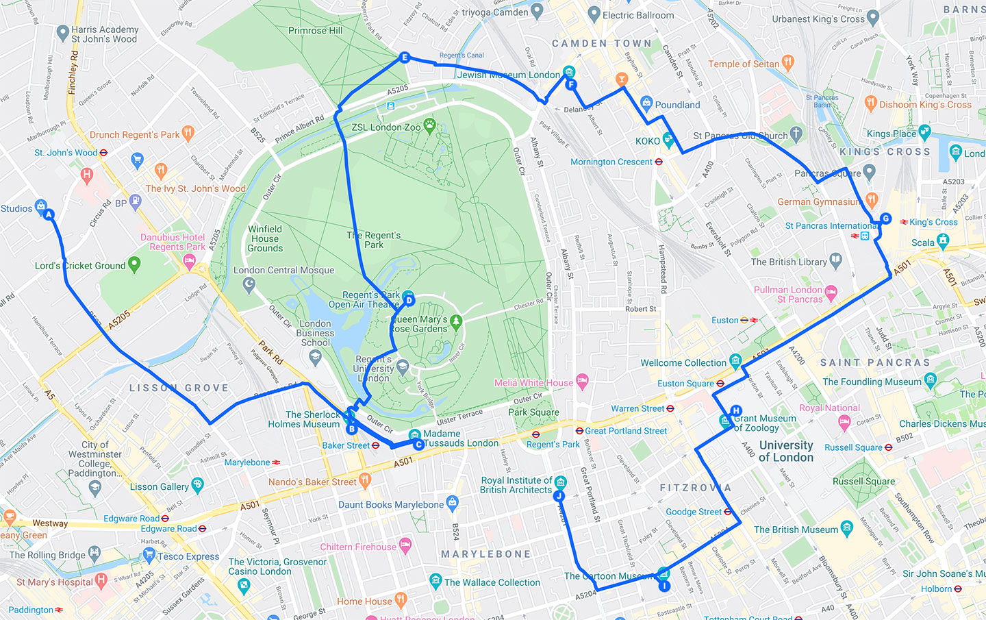 Camden Town London Map Camden-Town-London-Walking-Map - Greeblehaus
