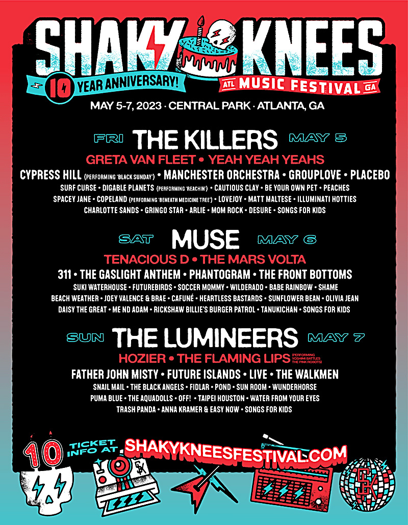 Shaky Knees Music Festival - Lineup & Schedule 2023