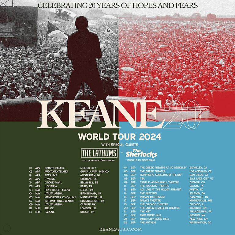 Keane Tour in 2024 Celebrating 20 Years of Hopes and Fears Greeblehaus