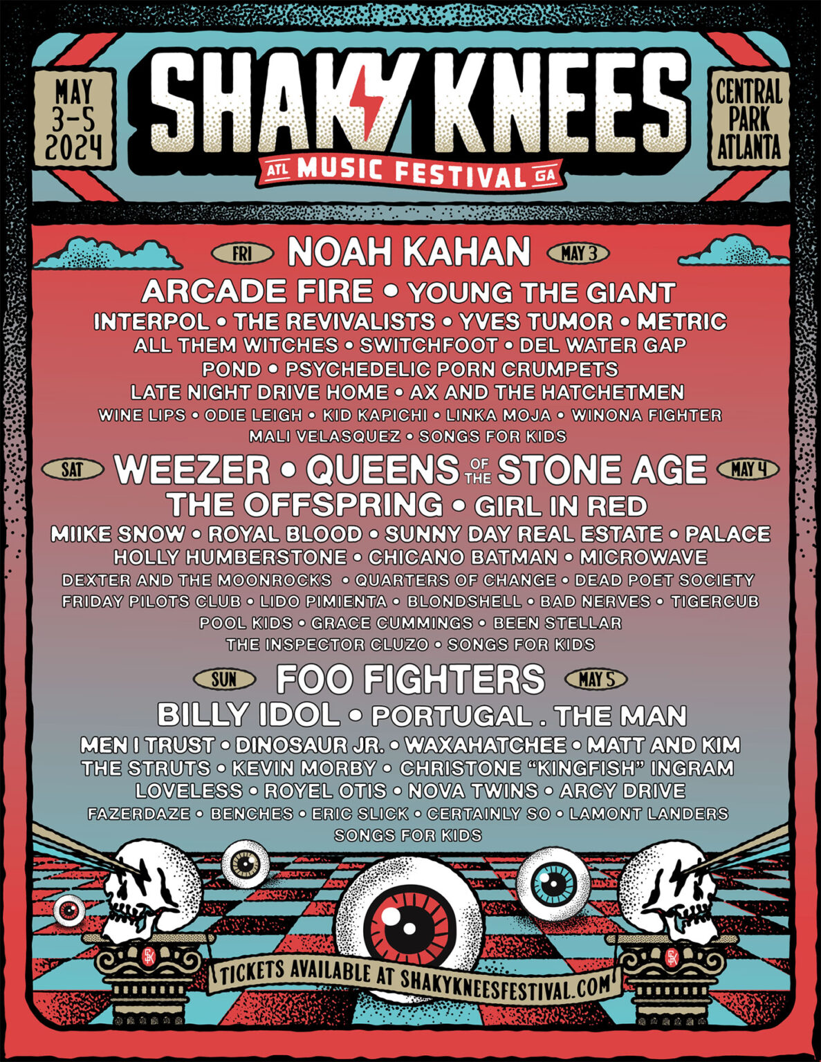 Shaky Knees Music Festival Lineup & Schedule 2024 Greeblehaus