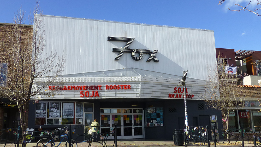 Fox Theatre marquee in Boulder, Colorado