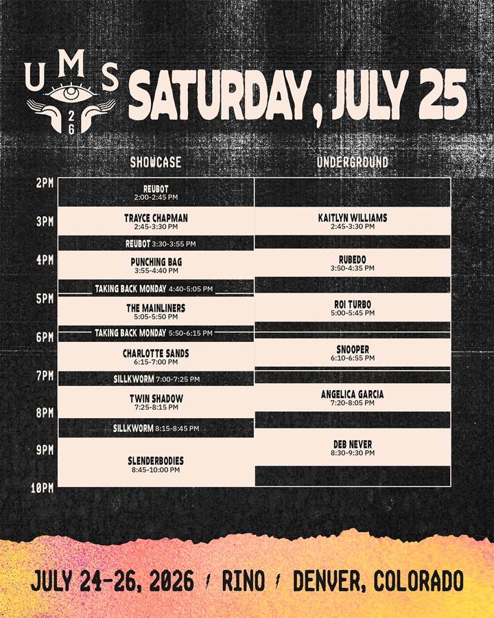 UMS Schedule 2026 Saturday - Denver Music Festival