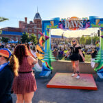Photos from Day 1 of Outside Days 2026 at Auraria Campus in Denver featuring bands, festivalgoers, and outdoor installations.