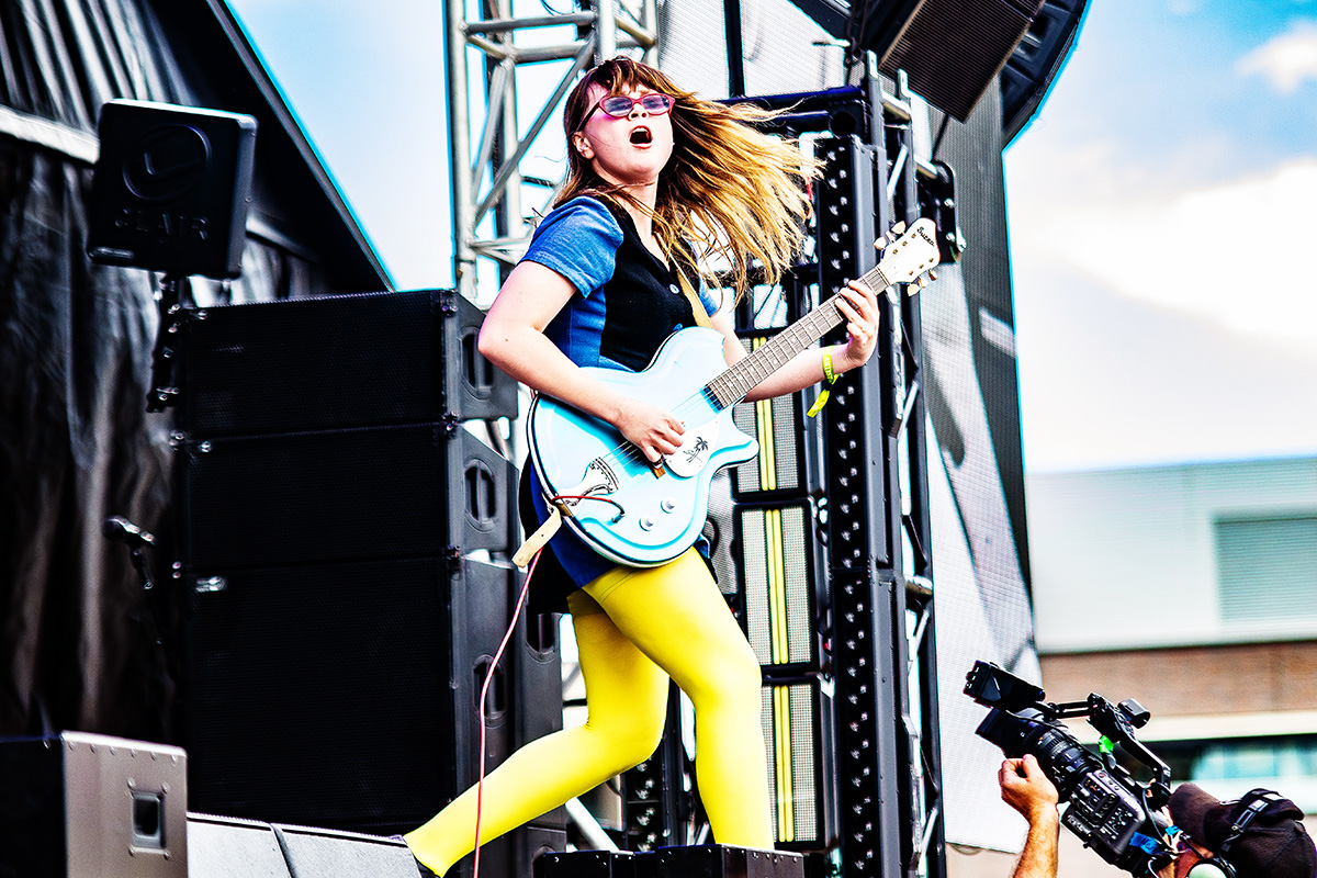 Outside Days 2026 Day 3 concert photos featuring N3ptune, Girl Tones, Grouplove, and Tash Sultana performing live in Denver.