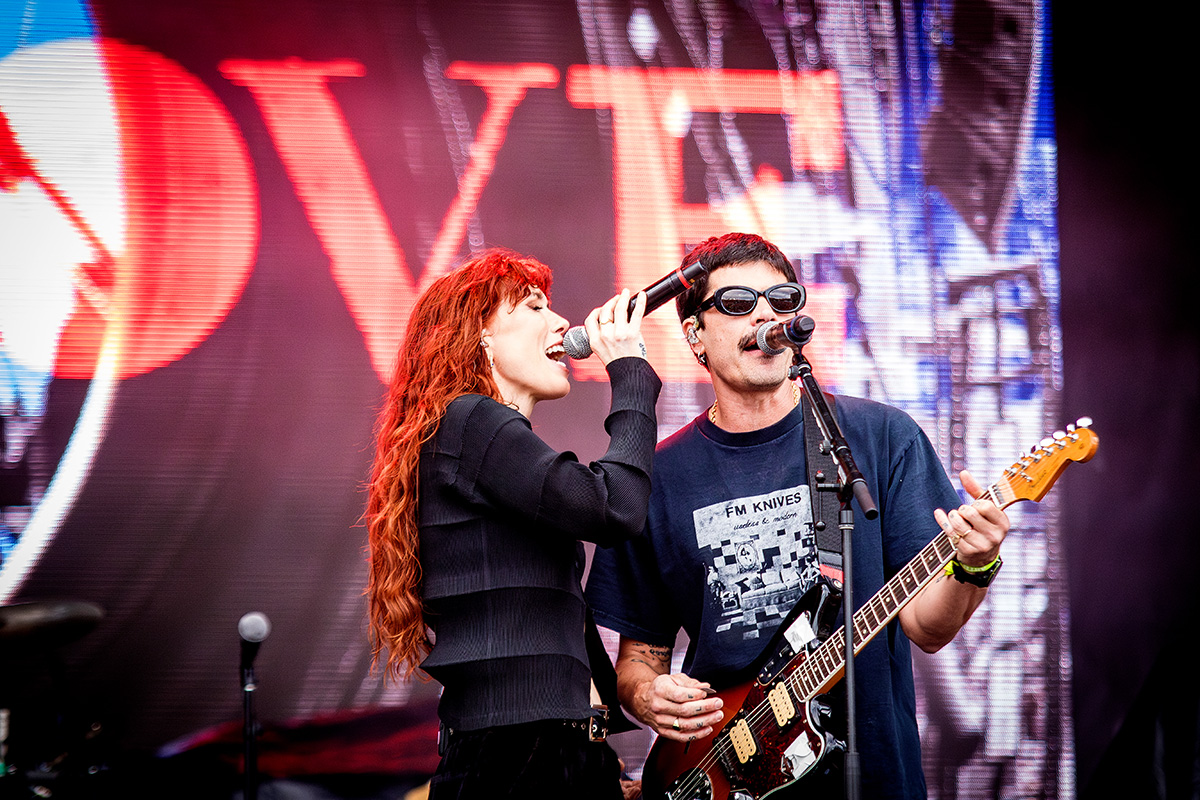 Outside Days 2026 Day 3 concert photos featuring N3ptune, Girl Tones, Grouplove, and Tash Sultana performing live in Denver.