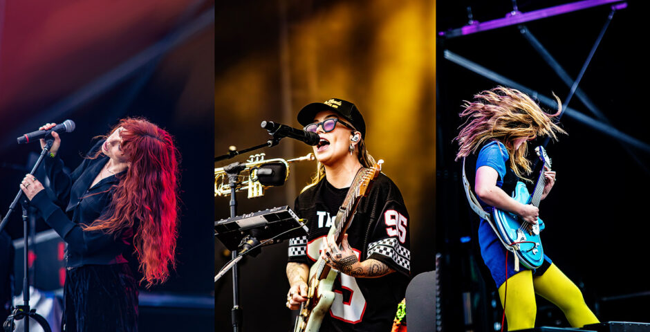 Outside Days 2026 Day 3 concert photography in Denver, Colorado, featuring N3ptune, Girl Tones, Grouplove, and Tash Sultana.