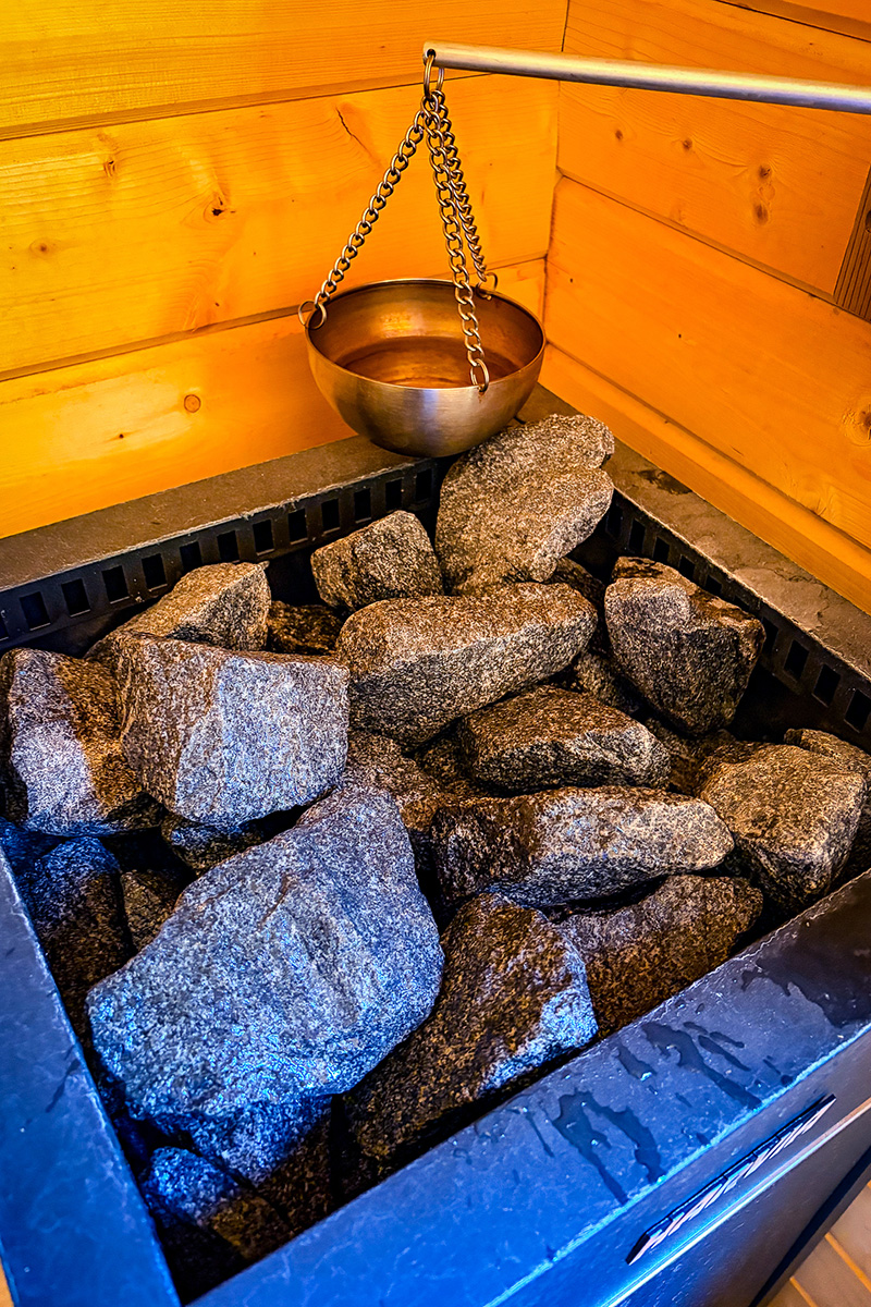 Finnish-style sauna at Lostfork Basecamp in Colorado