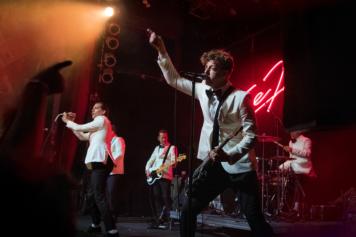 The Hives perform live in concert.